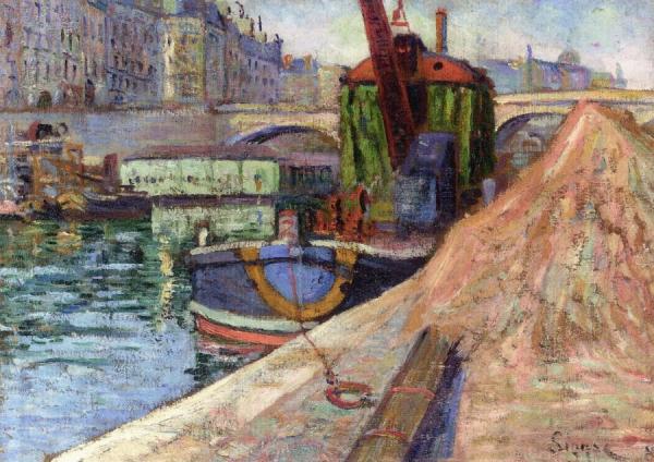 La Grue 'l'union, Ile Saint-louis by Paul Signac