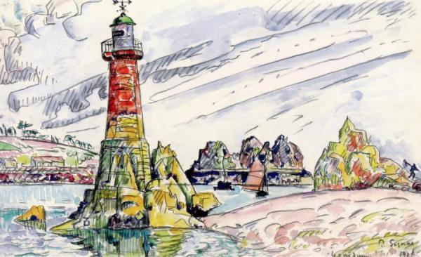 Lézardrieux, The Lighthouse by Paul Signac