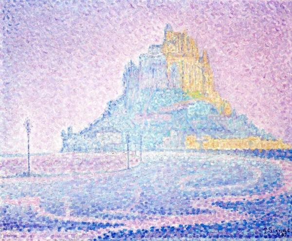 Mont Saint-michel, Fog And Sunlight by Paul Signac Oil Painting Reproductions