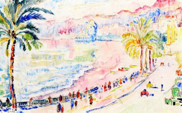 Nice, The Promanade Des Anglais by Paul Signac