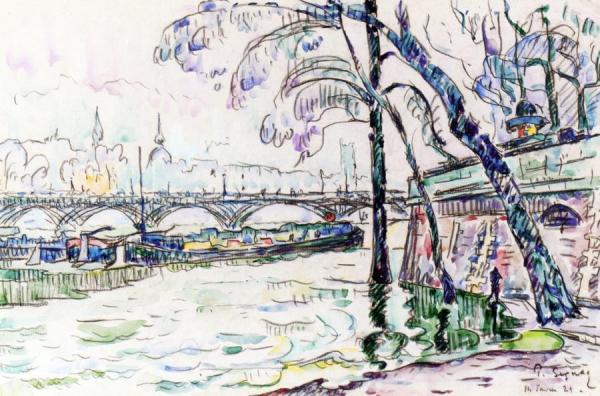 On The Seine by Paul Signac