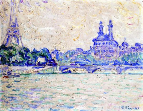 Paris, The Seine With The Trocadéro Building by Paul Signac