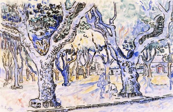 Place Des Lices In St. Tropez by Paul Signac