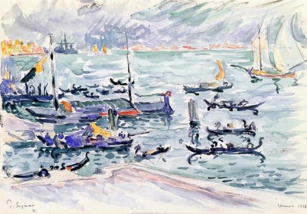 Quai Des Esclavons, Venise by Paul Signac