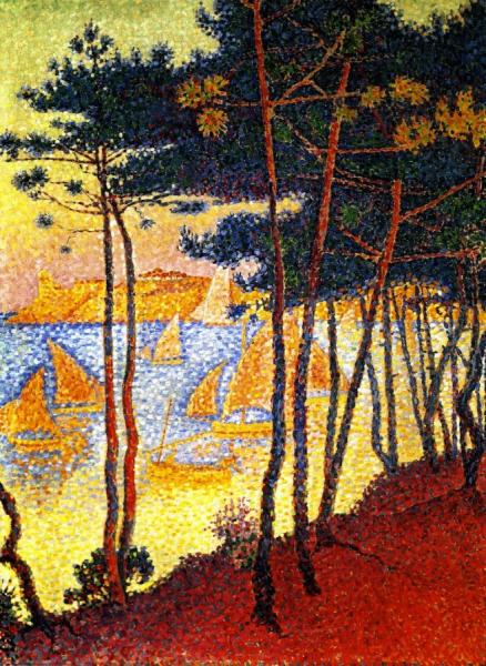 Sails And Pines by Paul Signac