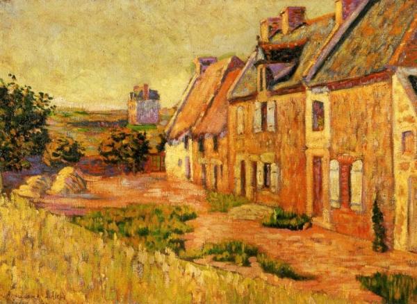 Saint-briac, Courtyard Of The Ville Hue by Paul Signac