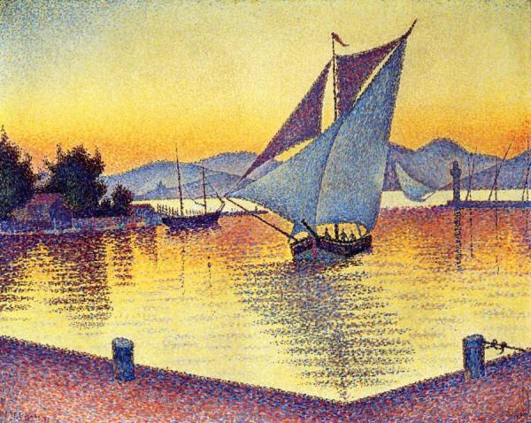 Saint-tropez, The Port At Sunset by Paul Signac