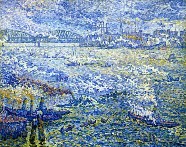 Steamboats, Rotterdam by Paul Signac