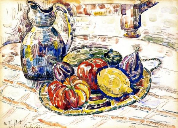 Still Life With Fruit And Vegetables by Paul Signac