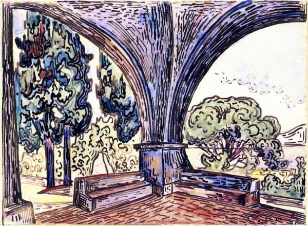 The Chapel Of Sainte-anne At Saint-tropez by Paul Signac