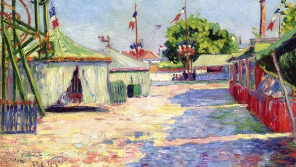 The Festival At Asnières by Paul Signac