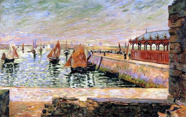 The Fish Market, Port-en-bessin by Paul Signac