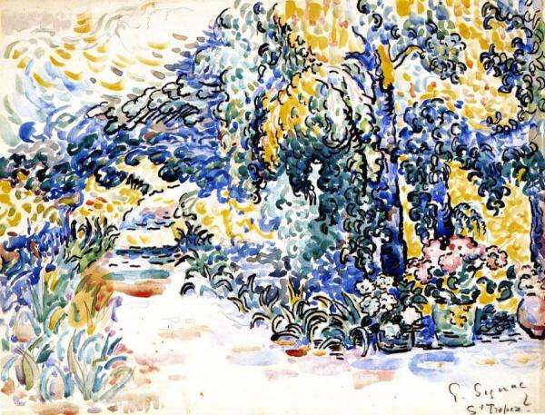 The Garden Of The Artist's House, Saint-tropez by Paul Signac Oil Painting Reproductions