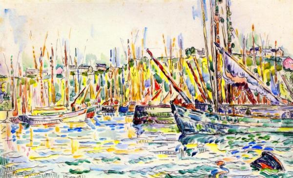 The Harbor In Groux by Paul Signac