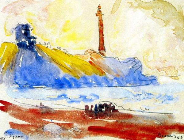 The Lighthouse, Biarritz by Paul Signac