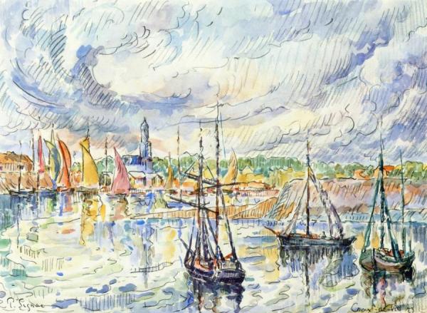 The Port Of Croix-de-vie by Paul Signac