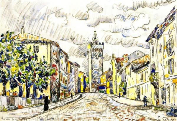 The Tower, Viviers by Paul Signac