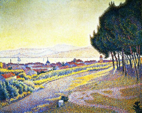 The Town At Sunset, Saint-tropez, Opus 233 by Paul Signac