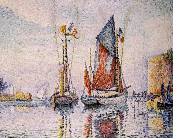 Tuna Boats Departing, Concarneau by Paul Signac