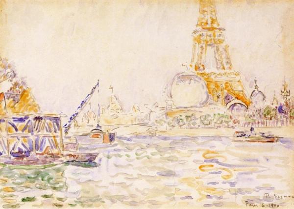 View Of Paris With The Eiffel Tower by Paul Signac