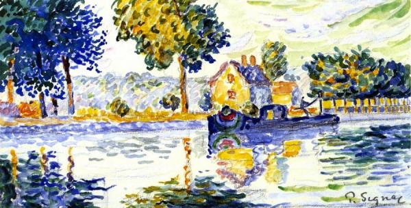 View Of Siene, Samois by Paul Signac
