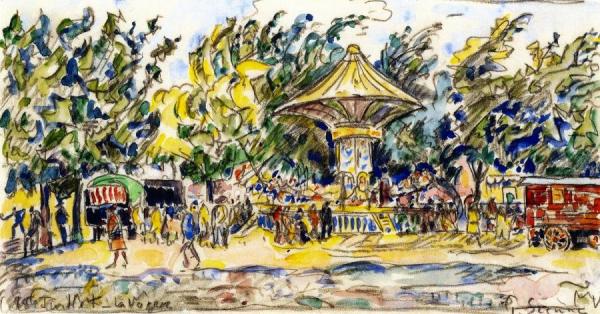 Village Festival (la Vogue) by Paul Signac