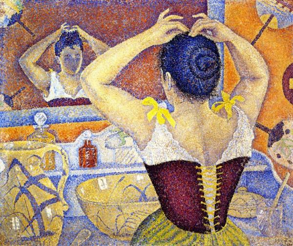 Woman Arranging Her Hair, Opus 227 by Paul Signac