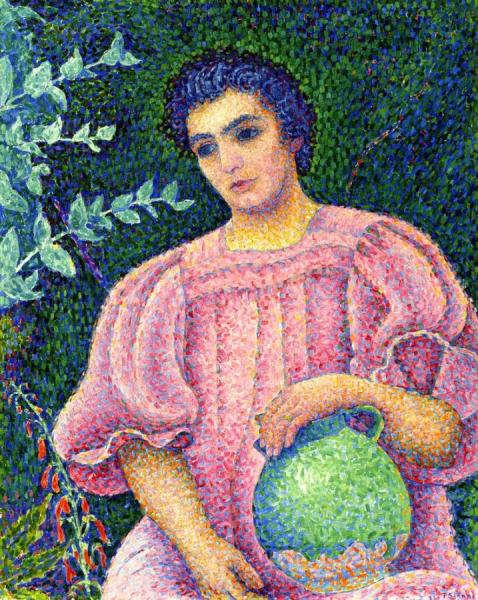 Woman In Pink by Paul Signac