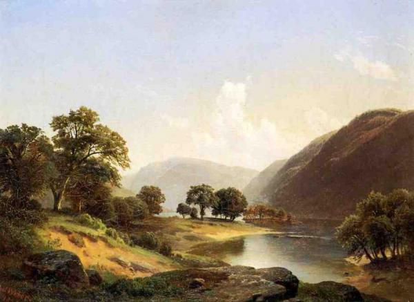 Mountain Landscape With River, Near Philadelphia by Paul Weber