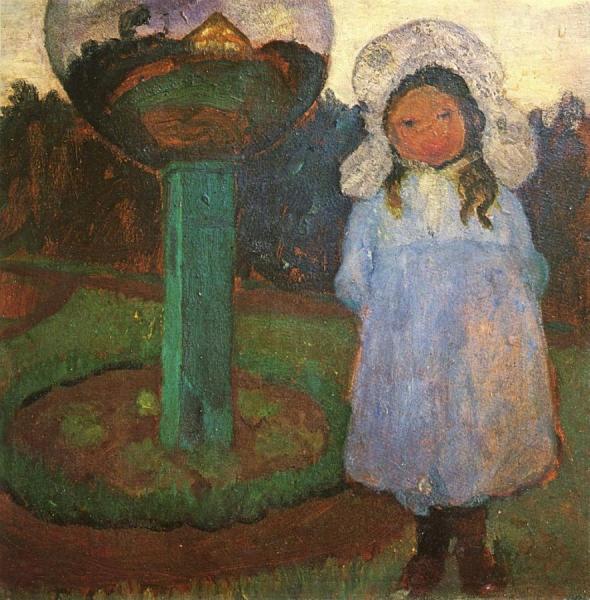 Girl In The Garden Near The Crystal Ball by Paula Modersohn-becker Oil Painting Reproductions