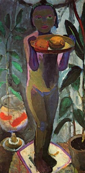 Girl With Fishbowl by Paula Modersohn-becker