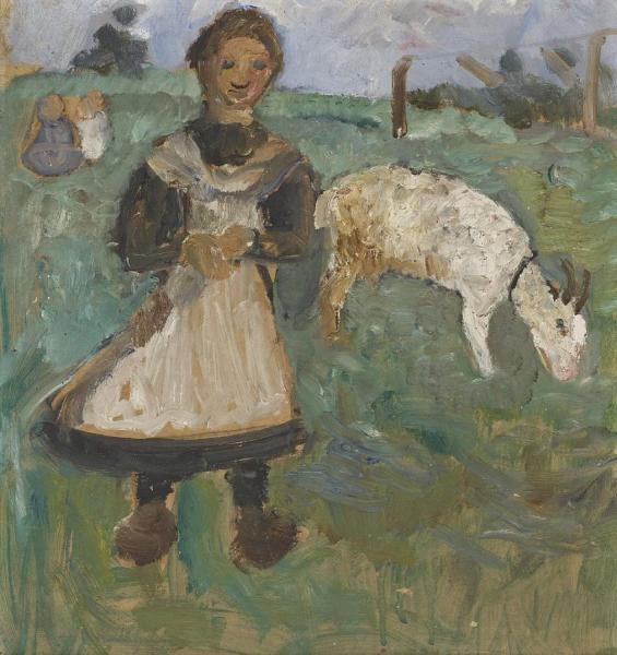 Girl With Goat by Paula Modersohn-becker