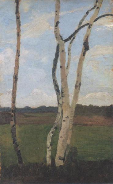 Landscape With Birches by Paula Modersohn-becker