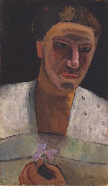 Lee Hoetger With Flower by Paula Modersohn-becker