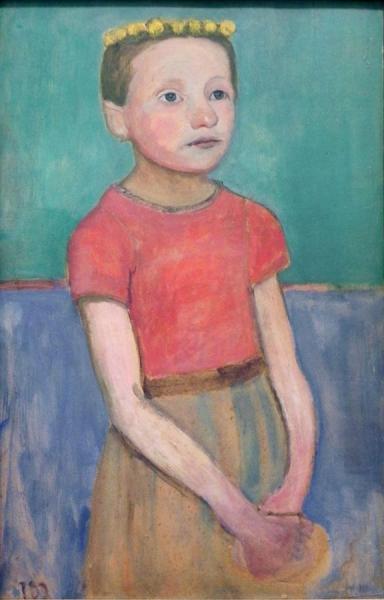 Portrait Of A 12-year-old Italian Girl by Paula Modersohn-becker