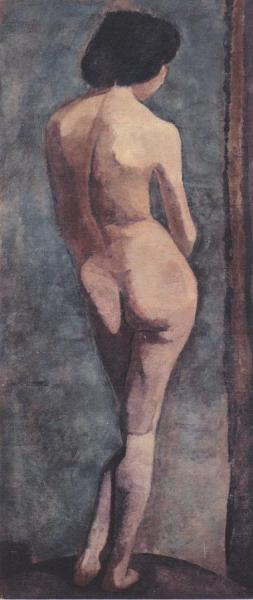 Standing Female Nude, Back View by Paula Modersohn-becker