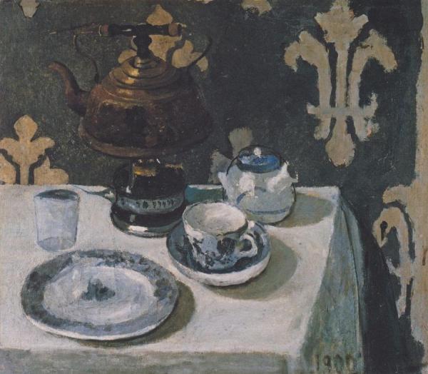 Still Life With Blue And White Porcelain Tea Set by Paula Modersohn-becker