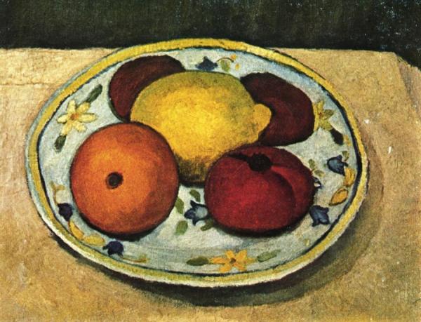Still Life With Leaf Plant, Lemon And Orange by Paula Modersohn-becker
