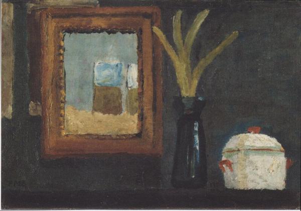 Still Life With Sugar Bowl And Hyacinth In Glass by Paula Modersohn-becker