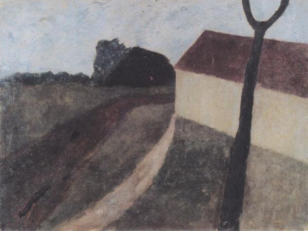 Twilight Landscape With House And Fork by Paula Modersohn-becker