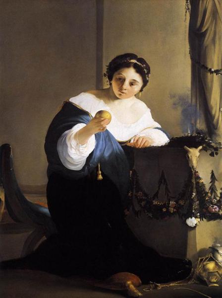 Cydippe With Acontius's Apple by Paulus Bor Oil Painting Reproductions