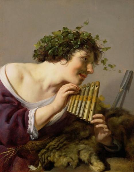Pan Playing His Pipes by Paulus Moreelse