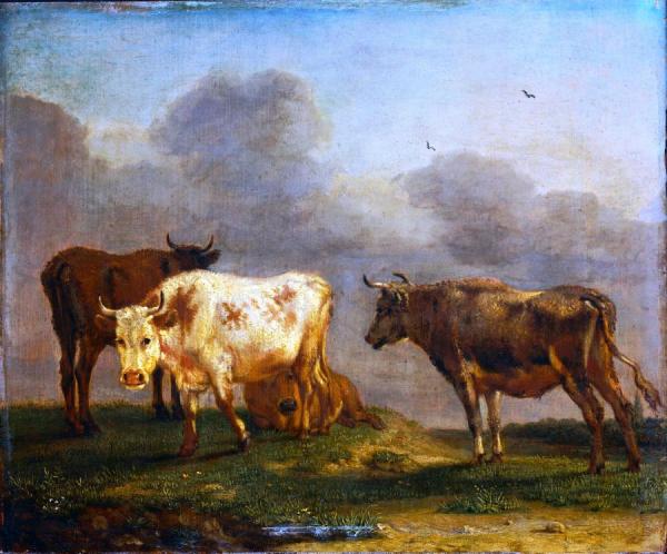 Four Cows In The Meadow by Paulus Potter Oil Painting Reproductions