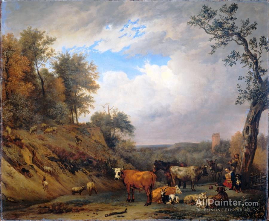 Horses In A Field hand painted in oil on canvas Oil painting Paulus Potter 