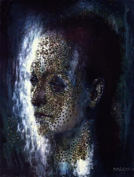 Pavel Tchelitchew Head Of Helena Rubinstein Encrusted With Sequins