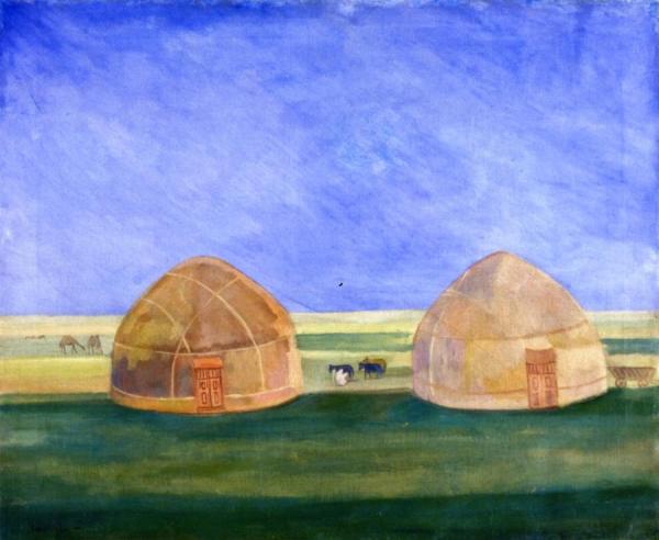 Tents In The Steppe by Pavel Varfolomeevich Kuznetzov