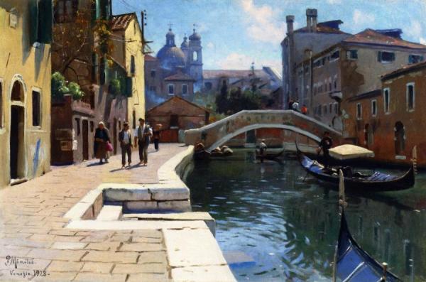 Peder Mork Monsted Canal In Venice
