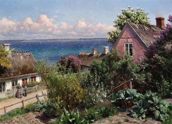 Summer Day In Aalsgaarde by Peder Mork Monsted Oil Painting Reproductions