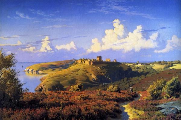 Summer's Day Opposite Hammeren, Bornholm by Peder Mork Monsted