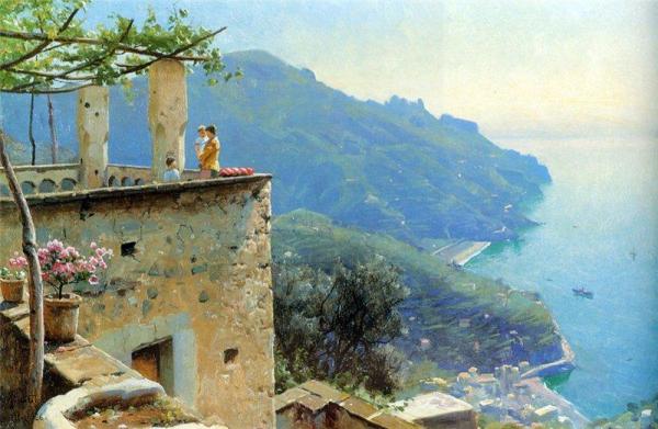 The Ravello Coastline by Peder Mork Monsted